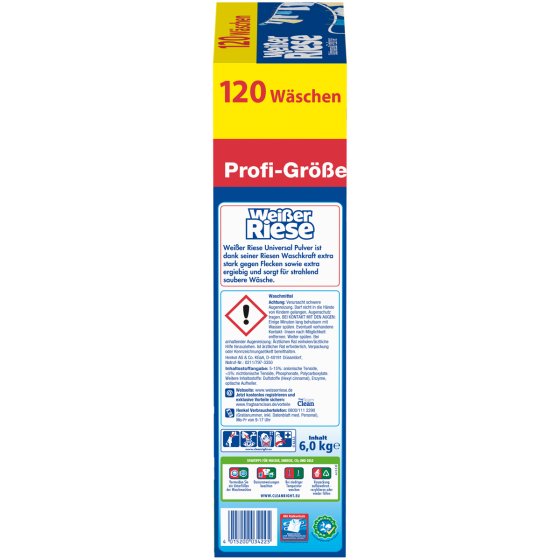 Weißer Riese Universal Pulver Profi Wäsche 120WL 6000g 