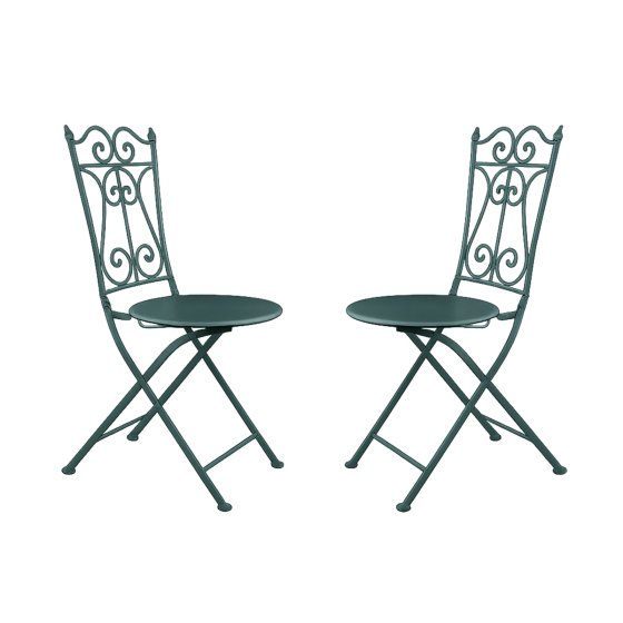 Bistro Sitzgruppe Metall weiß Tisch mit 2 Stühlen Balkon Set Gartenmöbel 