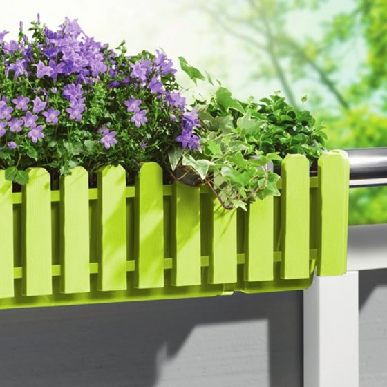 Blumenkasten mit Wasserspeicher Nessa 75 cm Grün 