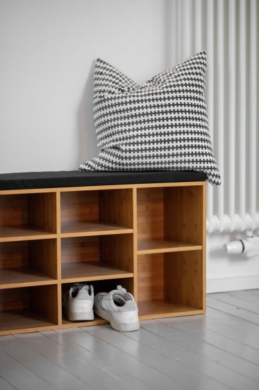 Schuhbank mit Sitzpolster Mod. Loft, für bis zu 10 Paar Schuhe