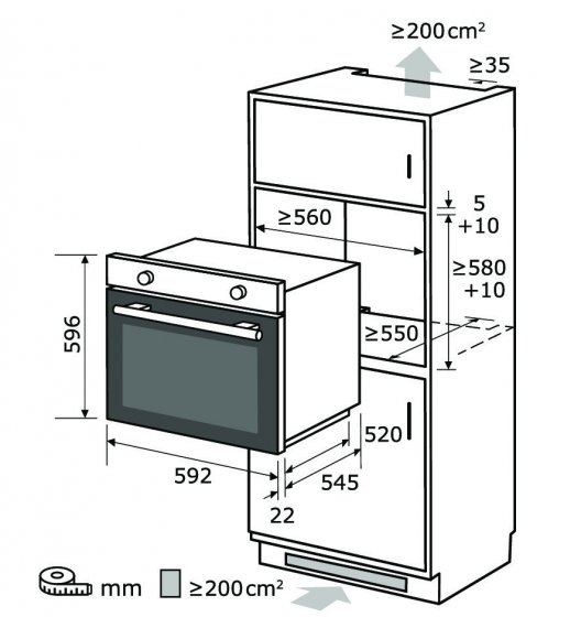 Einbaubackofen EBEP 707-18H