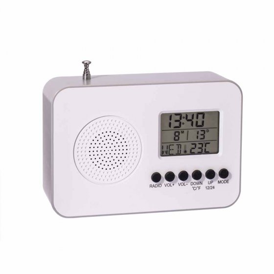 Ihr Geschenk: Radio mit Uhr und Thermometer 
