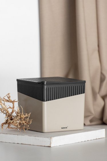 Raumentfeuchter Mod. Cube, Beige, 1000 g, 2er Set, für Räume bis ca. 80 m³
