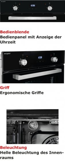 Einbaubackofen - EBE 657-2H Schwarz