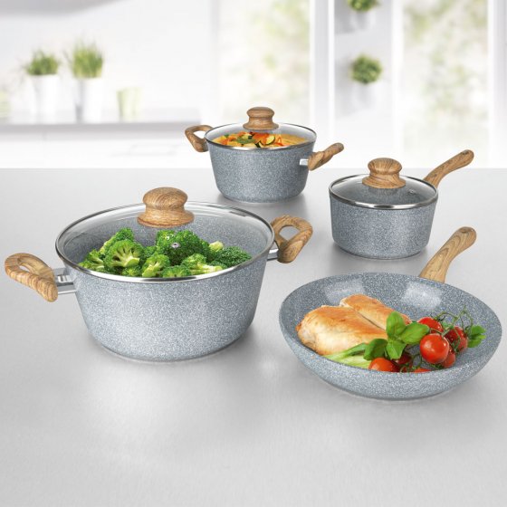 Keramik-Koch- und Bratset im Granit-Design 7-tlg. Set