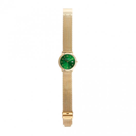 Vergoldete Herrenuhr „Green Baron“ 