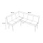 Eckbank 154 x 195 cm Mesilla Gelb kurzer Schenkel links - 7