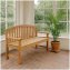 Stilvolle 2-Sitzer-Gartenbank aus Holz Perfekt für Garten, Terrasse und Balkon - 7