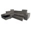Couch Sandy mit Ottomane links Grau - 7