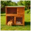 Kleintierstall aus Holz in Braun, ideal für Kaninchen - 7