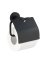 Toilettenpapierhalter Edelstahl Mod. Bosio Black matt mit Deckel, rostfrei - 7