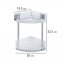Vacuum-Loc® Eckregal 2 Etagen Mod. Quadro Edelstahl, Befestigen ohne bohren - 7