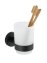 Zahnputzbecher Uno Mod. Bosio Black Edelstahl matt, rostfrei - 7