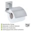 Vacuum-Loc® Edelstahl Toilettenpapierhalter Cover Mod. Quadro, Befestigen ohne bohren - 7