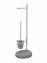 Stand WC-Garnitur Mod. Pebble Stone Grey, aus Polyresin - 7