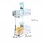 Vacuum-Loc® Wandregal 2 Etagen Mod. Quadro Edelstahl, Befestigen ohne bohren - 7