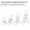Alu-Design Klapptrittleiter 3-stufig Silber, rutschsichere XXL-Stufen - 7