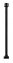 Deckenstütze für Duschstangen Schwarz, 57 cm, für Stangen mit Ø 2 / 2,5 cm - 7