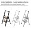 Alu-Design Klapptrittleiter 2-stufig Schwarz, rutschsichere XXL-Stufen - 7