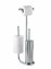 Stand WC-Garnitur Universalo Chrom, integrierter Toilettenpapierhalter und WC-Bürstenhalter - 7