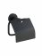 Toilettenpapierhalter Edelstahl Mod. Bosio Black matt mit Deckel, rostfrei - 7