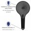 Duschkopf Mod. Ultimate Shower Schwarz/Grau, Ø 13 cm - 7
