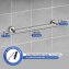 UV-Loc® Badetuchstange Uno Mod. Udine 40 cm, Befestigen ohne Bohren mit innovativem Klebesystem - 7