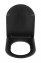WC-Sitz Mod. Galati Schwarz matt, aus Duroplast, Soft-Touch-Effekt - 7