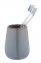 Bad-Acc.Set Mod. Sirmione, grau, Keramik, 2-teilig, kupferdetails, zylinderform - 7