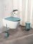 WC-Sitz Mod. Galati Blaugrau matt, aus Duroplast, Soft-Touch-Effekt - 7