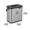 Abfallsammler Mod. Colin 3L, silber matt/schwarz, Edelstahl/Kunststoff, mit Anti-Fingerprint-Finish - 7