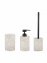 Bad-Accessoire Set Mod. Ortezzano Grau, 3-teilig, aus hochwertigem Polyresin - 7