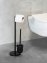 Stand WC-Garnitur Mod. Parus Schwarz, aus lackiertem Stahl - 7