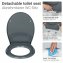 WC-Sitz Mod. Ostuni, grau, Thermoplast, Easy Close, edelstahl, 37x44,5 cm, mit 300 kg belastbar - 7