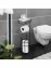 Toilettenpapierhalter mit Ersatzrollenhalter, Schwarz, mit Ablage - 7