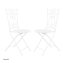 Bistro Sitzgruppe Metall Creme Tisch mit 2 Stühlen Balkon Set Gartenmöbel - 7