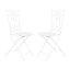 Bistro Sitzgruppe Metall Creme Tisch mit 2 Stühlen Balkon Set Gartenmöbel - 7