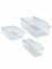 Kühlschrank Organizer hoher Rand, 3er Set, Aufbewahrungsboxen für Kühl- und Vorratsschrank - 7