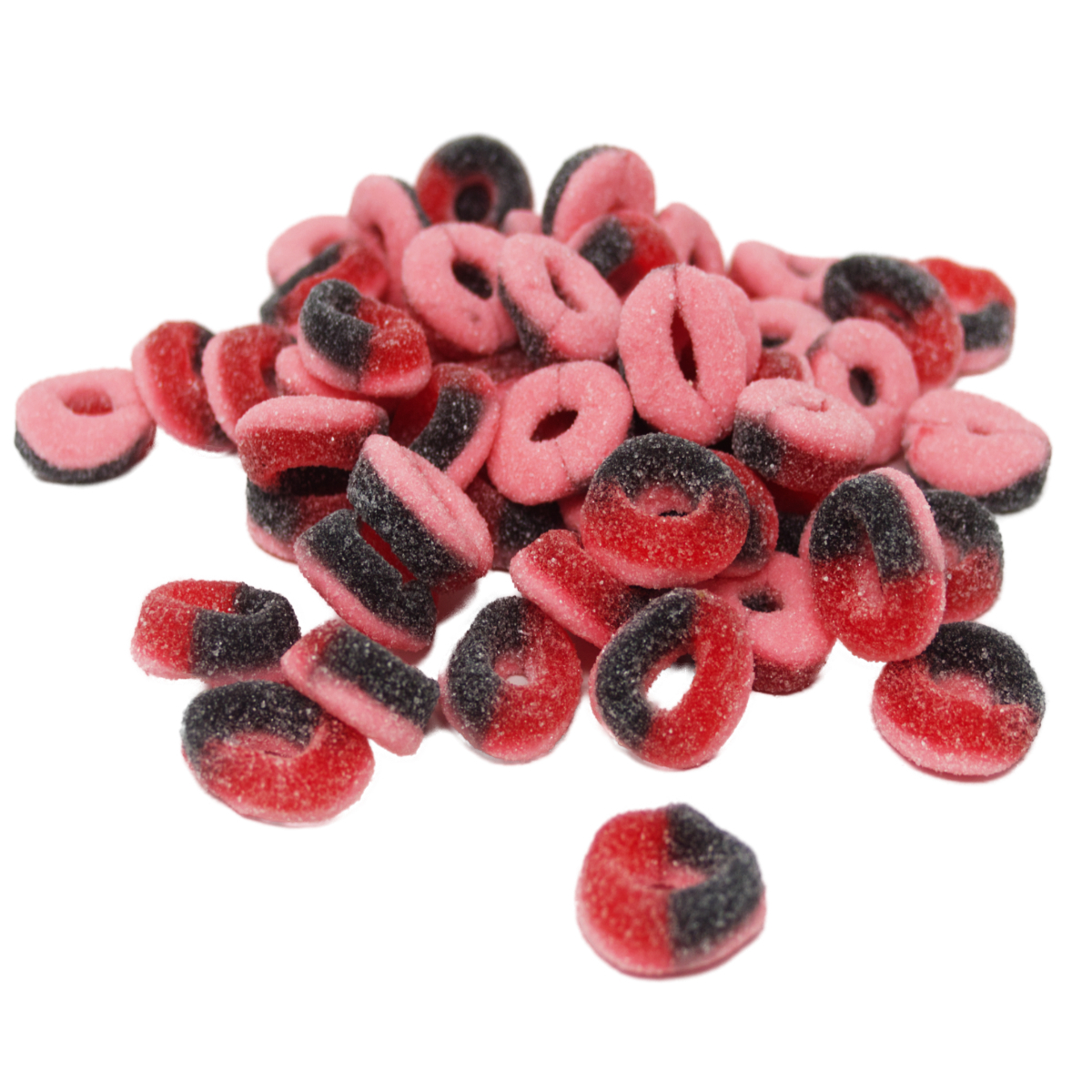 Fruchtgummi schwarze Johannisbeer Ringe süß sauer gezuckert... Fruchtgummi schwarze Johannisbeer Ringe süß sauer gezuckert...