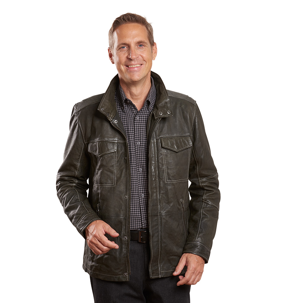Sportive Nappaleder Jacke | EUROtops.de