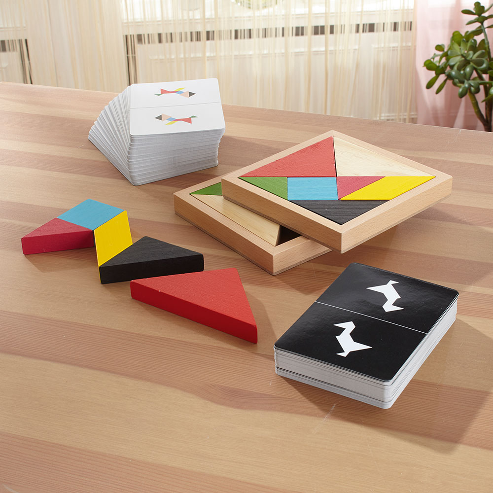 Aus China Stammendes Glücksspiel Mit Vier Buchstaben Tangram-Holzspiel 2er-Set | EUROtops.de